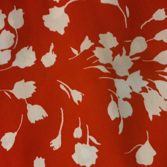 J. Crew Bright red and white floral print Skirt - Picture 6 of 6